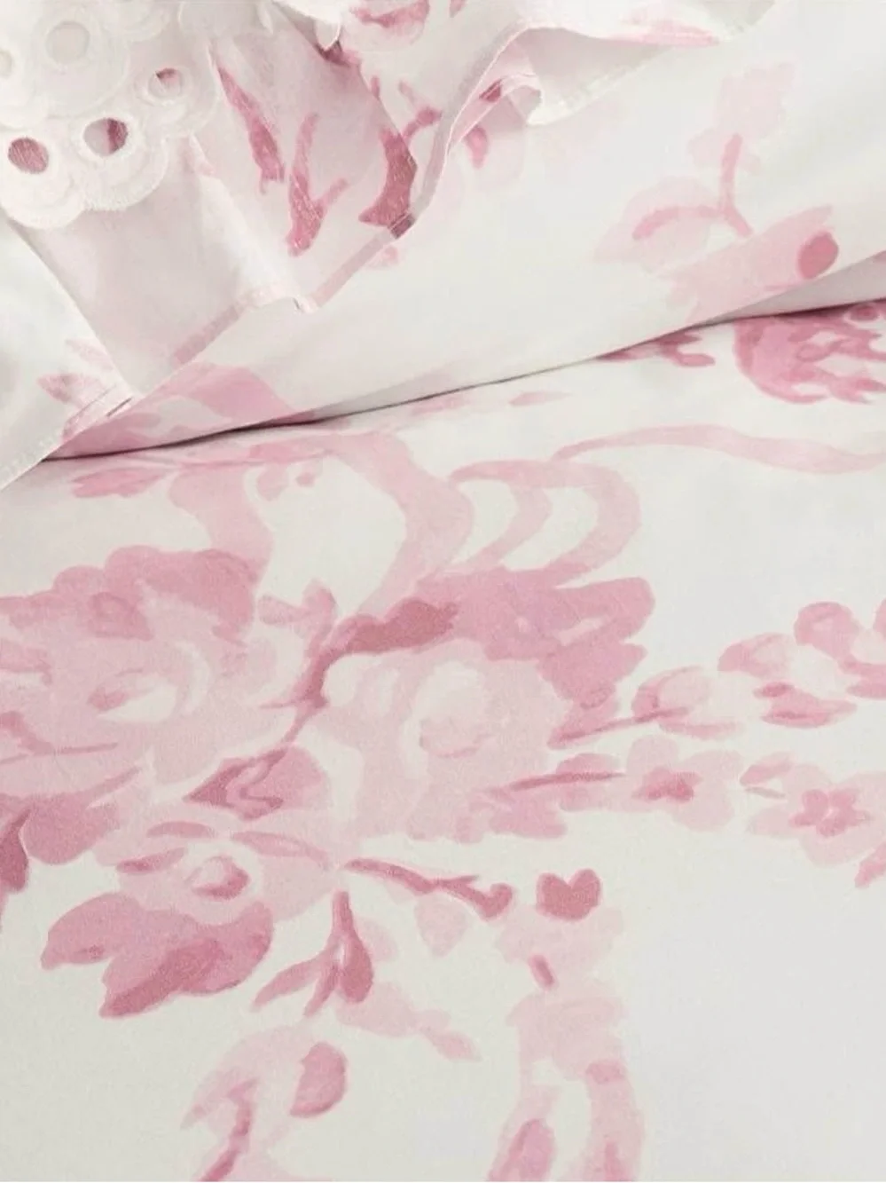 New Pottery Barn LoveShackFancy Damask Ruffle Duvet Cover size Full/Queen